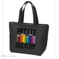 Pretty Sketchy Artist Art Teacher Tote Bag thumb 3