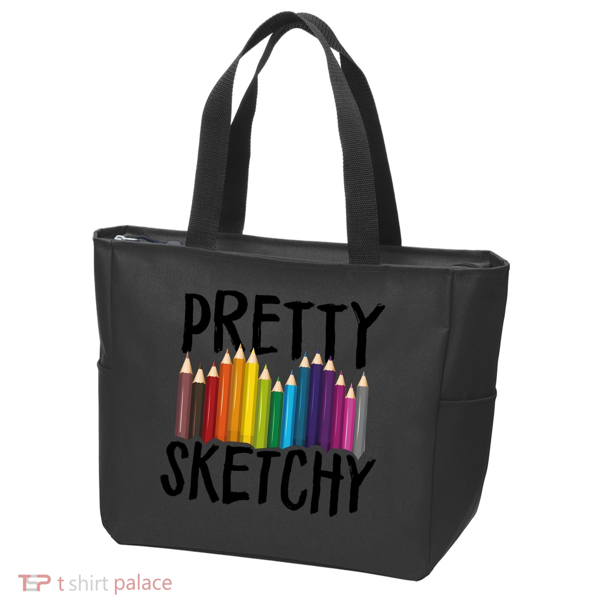 Pretty Sketchy Artist Art Teacher Tote Bag