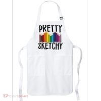 Pretty Sketchy Artist Art Teacher Apron thumb 0