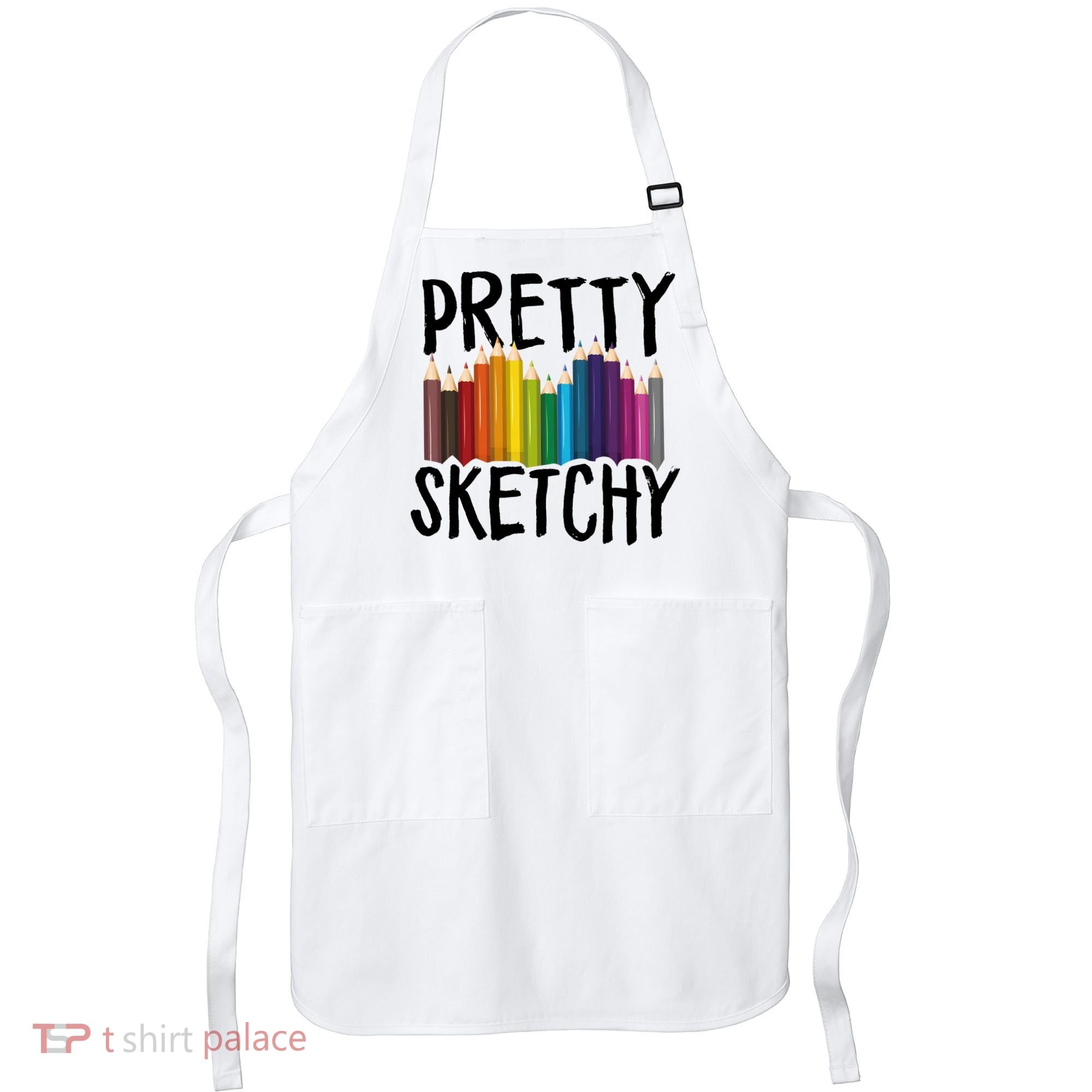 Pretty Sketchy Artist Art Teacher Apron