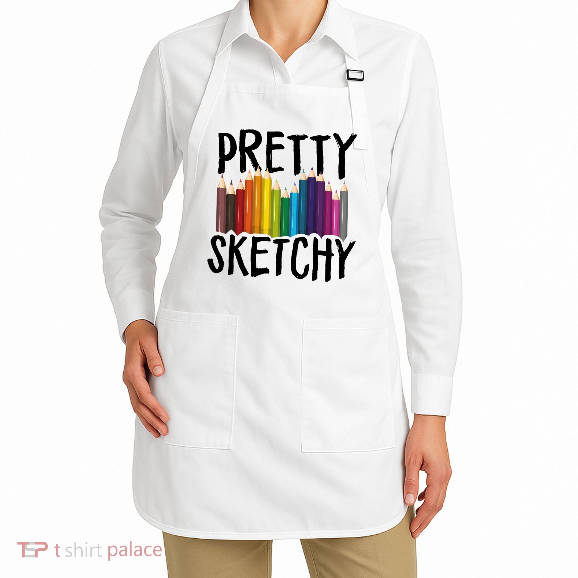 Pretty Sketchy Artist Art Teacher Apron