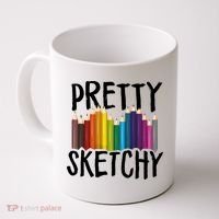 Pretty Sketchy Artist Art Teacher Coffee Mug thumb 0