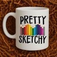 Pretty Sketchy Artist Art Teacher Coffee Mug thumb 2