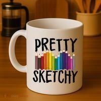 Pretty Sketchy Artist Art Teacher Coffee Mug thumb 4