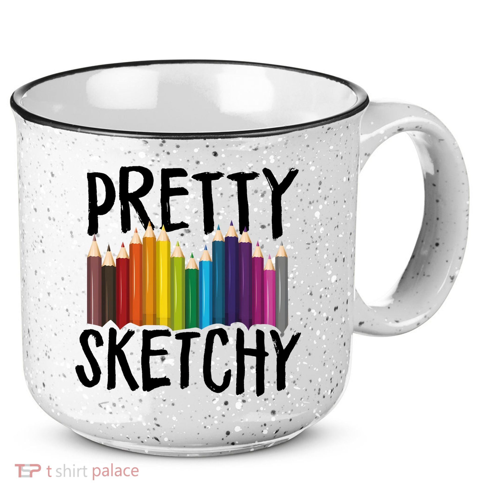 Pretty Sketchy Artist Art Teacher 15oz Campfire Ceramic Mug