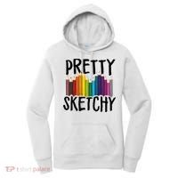 Pretty Sketchy Artist Art Teacher Women's Hoodie thumb 0