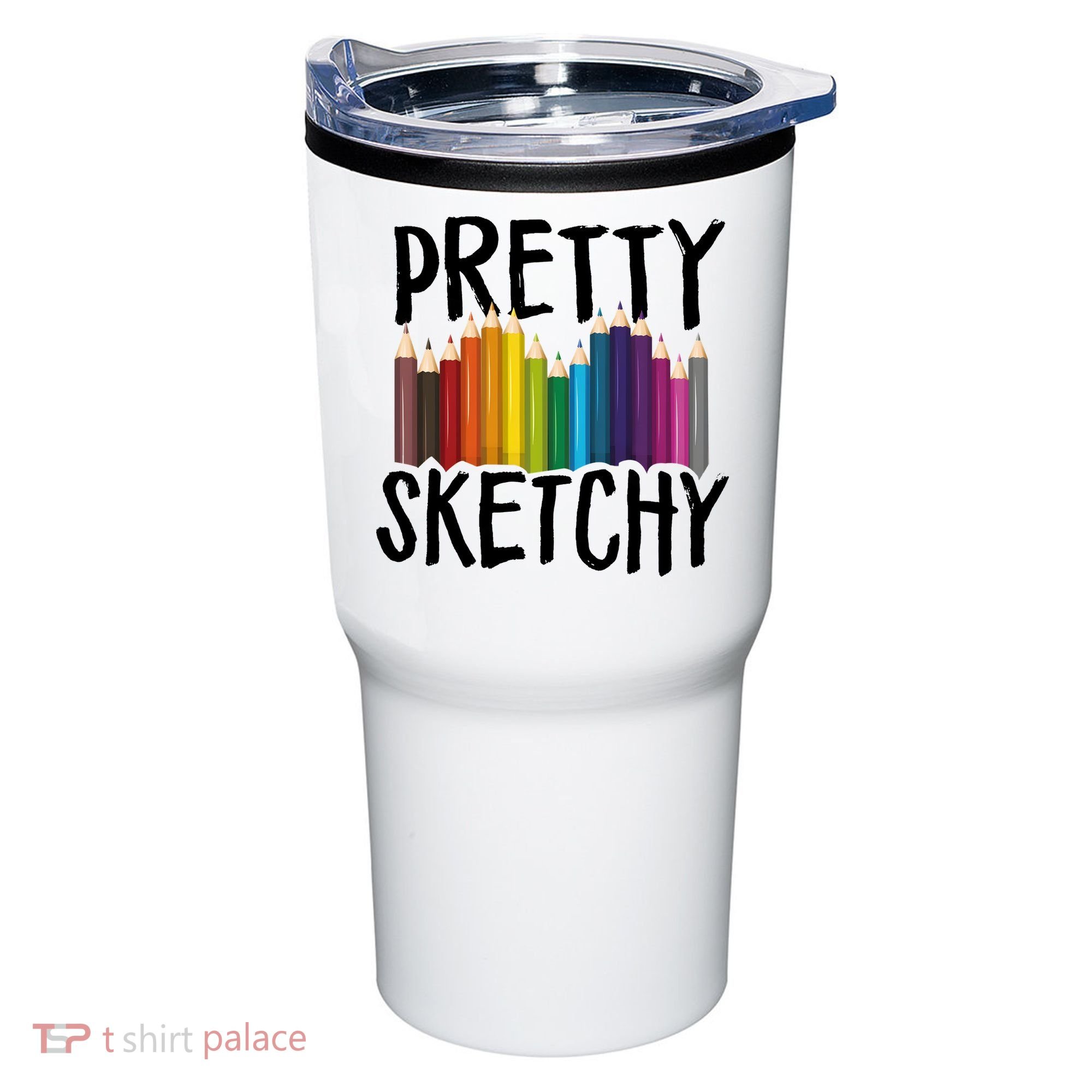 Pretty Sketchy Artist Art Teacher Tumbler