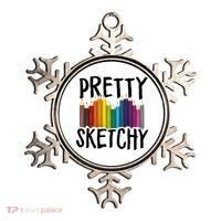 Pretty Sketchy Artist Art Teacher Ornament thumb 0