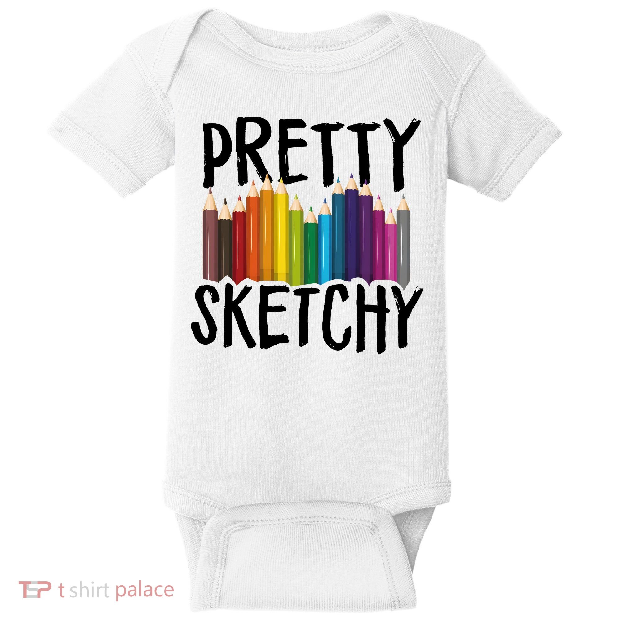 Pretty Sketchy Artist Art Teacher Baby Bodysuit