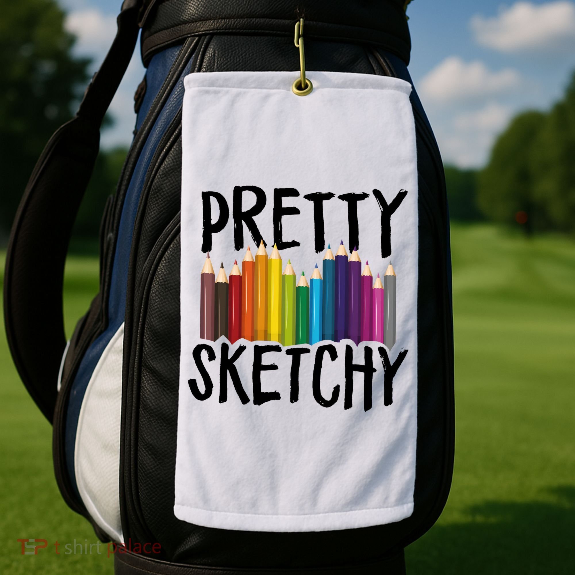 Pretty Sketchy Artist Art Teacher Golf Towel