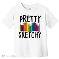 Pretty Sketchy Artist Art Teacher Toddler T-Shirt thumb 0