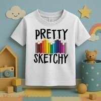Pretty Sketchy Artist Art Teacher Toddler T-Shirt thumb 3