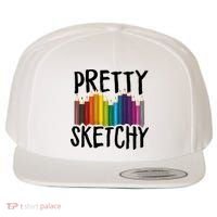 Pretty Sketchy Artist Art Teacher Wool Snapback Cap thumb 0