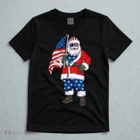 Patriotic Santa American Christmas 4th Of July Santa T-Shirt thumb 5