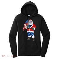 Patriotic Santa American Christmas 4th Of July Santa Women's Hoodie thumb 0