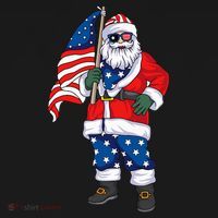 Patriotic Santa American Christmas 4th Of July Santa Women's Hoodie thumb 2