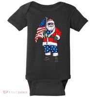 Patriotic Santa American Christmas 4th Of July Santa Baby Bodysuit thumb 0