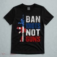 Pro Second Amendment Gun Rights Ban Idiots Not Guns T-Shirt thumb 5