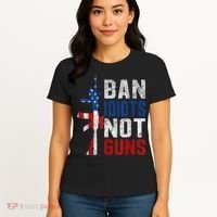 Pro Second Amendment Gun Rights Ban Idiots Not Guns Women's T-Shirt thumb 4