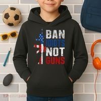 Pro Second Amendment Gun Rights Ban Idiots Not Guns Kids Hoodie thumb 2