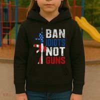 Pro Second Amendment Gun Rights Ban Idiots Not Guns Kids Hoodie thumb 3