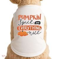 Pumpkin Spice And Everything Nice Cute Doggie Tank thumb 0