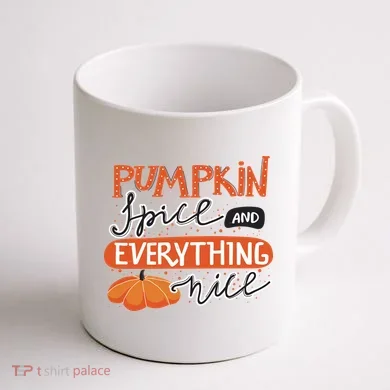 Pumpkin Spice And Everything Nice Cute Coffee Mug back
