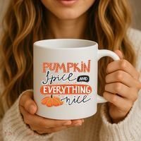 Pumpkin Spice And Everything Nice Cute Coffee Mug thumb 3