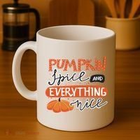 Pumpkin Spice And Everything Nice Cute Coffee Mug thumb 4