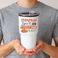 Pumpkin Spice And Everything Nice Cute Tumbler thumb 2