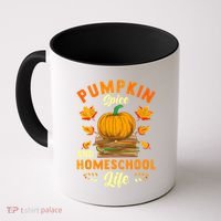 Pumpkin Spice And Homeschool Life Funny Halloween Coffee Mug thumb 0