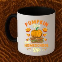 Pumpkin Spice And Homeschool Life Funny Halloween Coffee Mug thumb 2