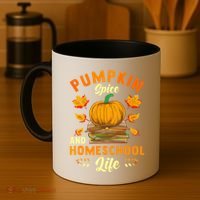 Pumpkin Spice And Homeschool Life Funny Halloween Coffee Mug thumb 4