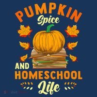 Pumpkin Spice And Homeschool Life Funny Halloween Women's Sweatshirt thumb 2