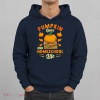Pumpkin Spice And Homeschool Life Funny Halloween Hoodie thumb 0