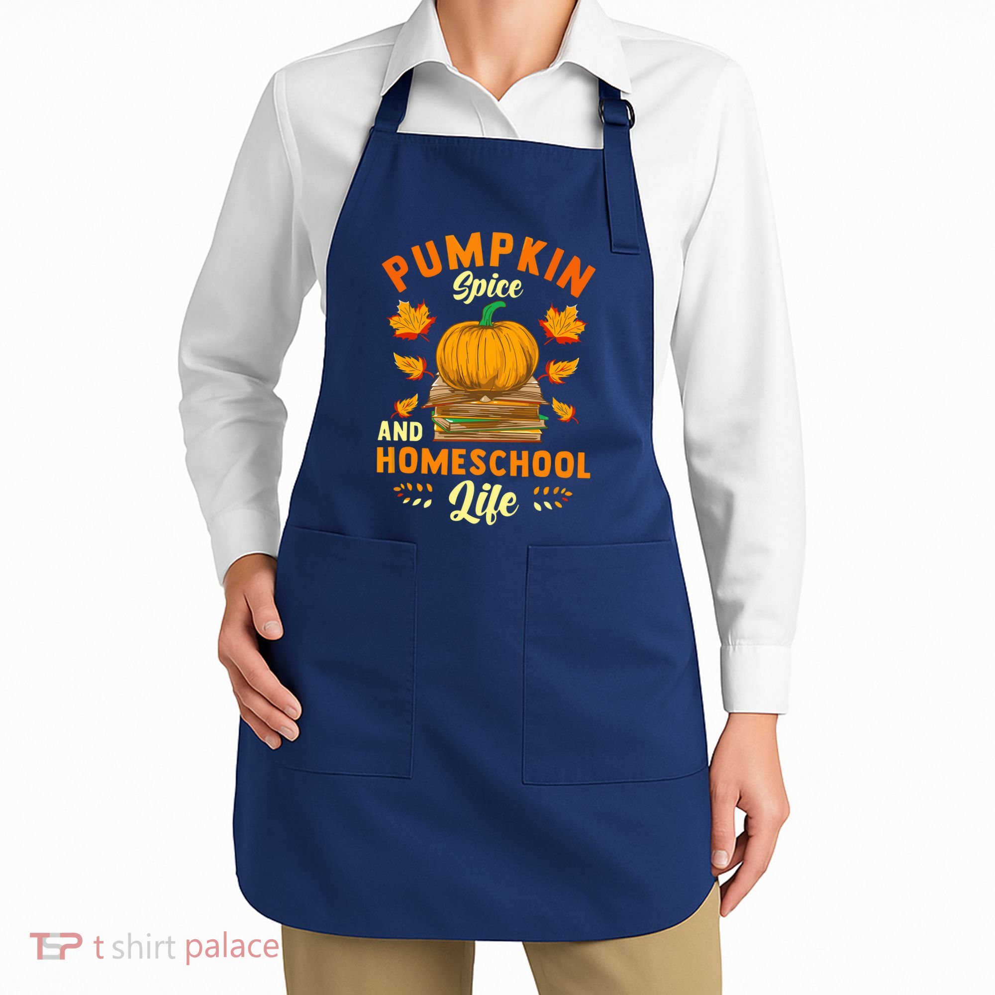 Pumpkin Spice And Homeschool Life Funny Halloween Apron