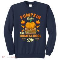 Pumpkin Spice And Homeschool Life Funny Halloween Sweatshirt thumb 0