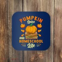 Pumpkin Spice And Homeschool Life Funny Halloween Coaster thumb 0