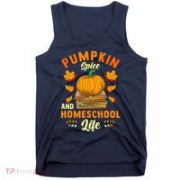 Pumpkin Spice And Homeschool Life Funny Halloween Tank Top thumb 0