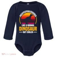 Pachycephalosaurus Stuffed Animal Dinosaur Toys Dino Baby Long Sleeve Bodysuit thumb 0