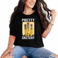 Pretty Sketchy Artist Pencils Sketch Sketching Paint Artist Comfort Colors T-Shirt thumb 0