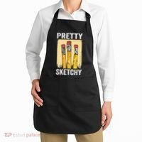 Pretty Sketchy Artist Pencils Sketch Sketching Paint Artist Apron thumb 2