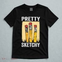 Pretty Sketchy Artist Pencils Sketch Sketching Paint Artist T-Shirt thumb 5
