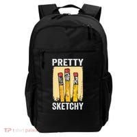 Pretty Sketchy Artist Pencils Sketch Sketching Paint Artist Backpack thumb 0