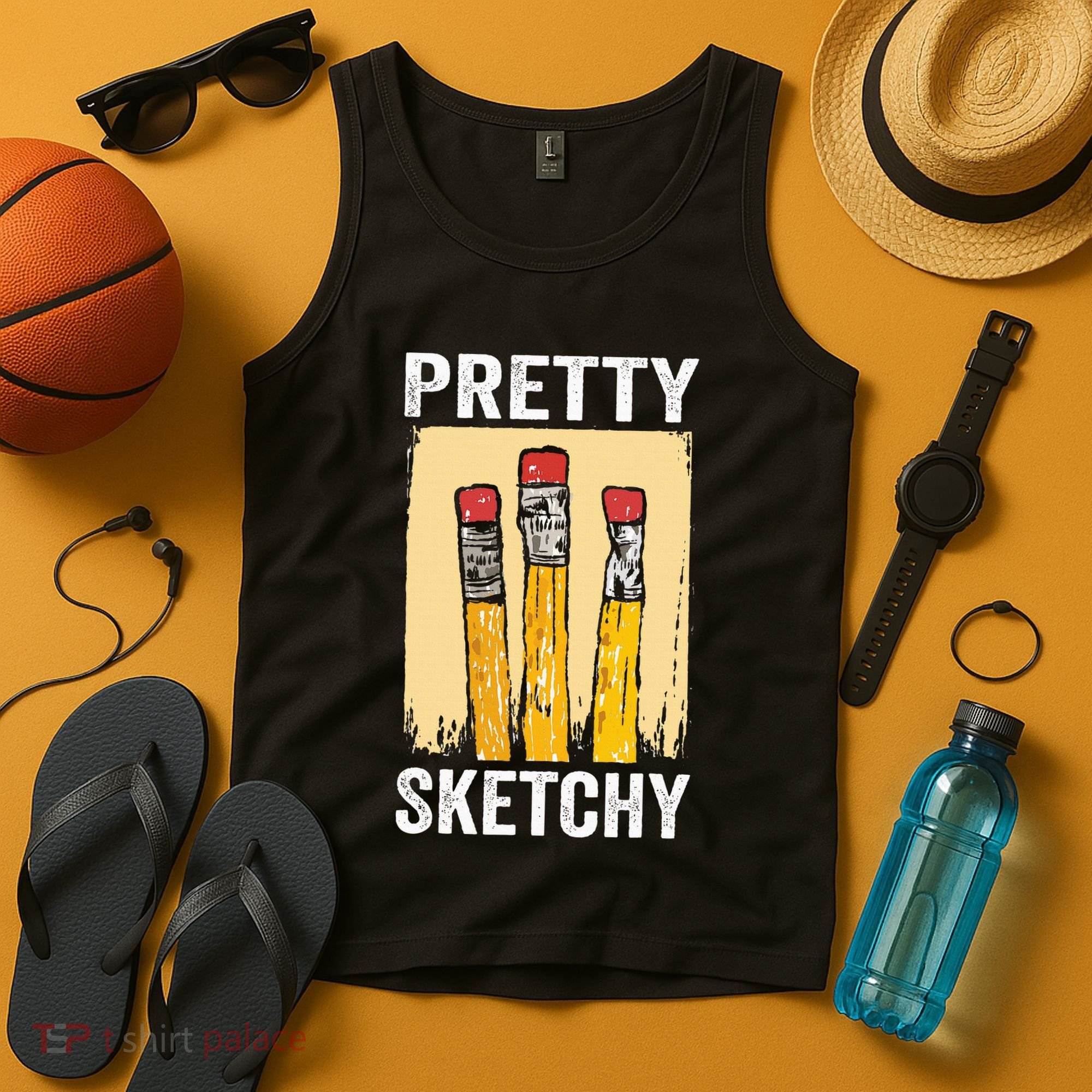 Pretty Sketchy Artist Pencils Sketch Sketching Paint Artist Tank Top