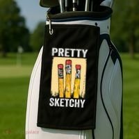 Pretty Sketchy Artist Pencils Sketch Sketching Paint Artist Golf Towel thumb 2