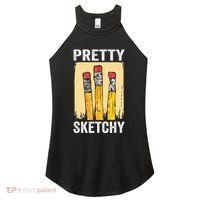 Pretty Sketchy Artist Pencils Sketch Sketching Paint Artist Women's Perfect Tri Rocker Tank thumb 0
