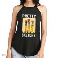 Pretty Sketchy Artist Pencils Sketch Sketching Paint Artist Women's Perfect Tri Rocker Tank thumb 2