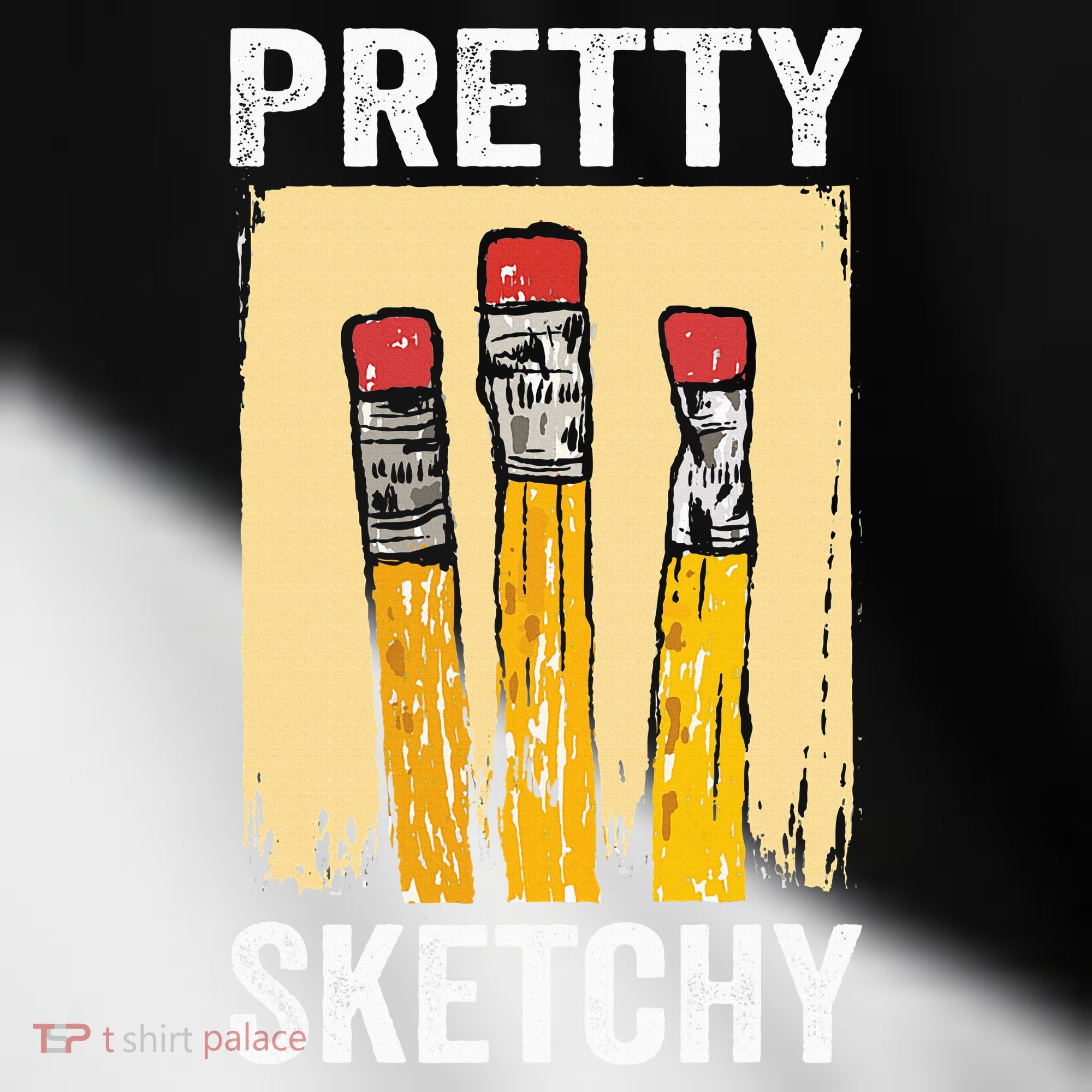 Pretty Sketchy Artist Pencils Sketch Sketching Paint Artist Toddler Fine Jersey T-Shirt