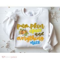 Pumpkin Spice And Everything Nice Halloween Sweatshirt thumb 2